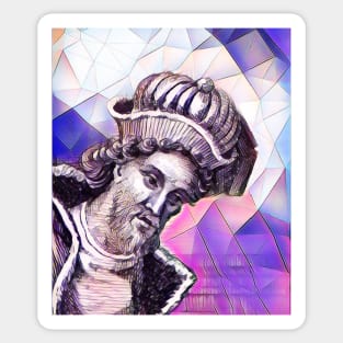 Dionysius of Halicarnassus Pink Portrait | Dionysius of Halicarnassus Artwork 8 Sticker